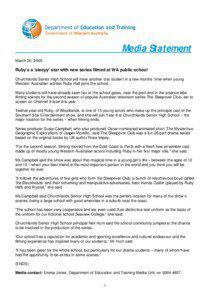 Media Statement March 20, 2005