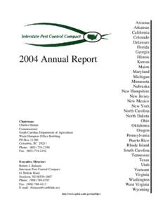 2004 Annual Report  Chairman: Charles Sharpe Commissioner South Carolina Department of Agriculture