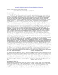 Southern Campaign American Revolution Pension Statements Pension Application of Joseph Butler W3384 Transcribed and annotated by C. Leon Harris State of Virginia } M ecklenburg County } Sct