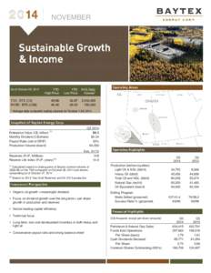 NOVEMBER  As of October 28, 2014 TSX: BTE (C$) NYSE: BTE (US$)