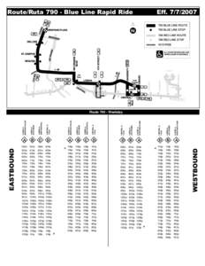 Route/Ruta[removed]Blue Line Rapid Ride  Eff[removed]N