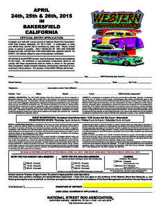 Bakersfield /  California / Geography of California / Memphis /  Tennessee / Tennessee / National Street Rod Association / Street Rod Nationals / Geography of the United States