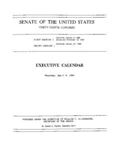 SENATE OF THE UNITED STATES NINETY-EIGHTH CONGRESS FIRST SESSION {  Convened January 3, 1983