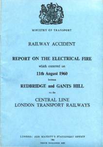 MINISTRY OF TRANSPORT  RAILWAY ACCIDENT