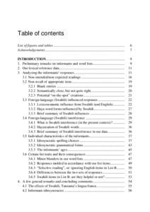 Table of contents List of figures and tables ................................................................................. Acknowledgements ............................................................................