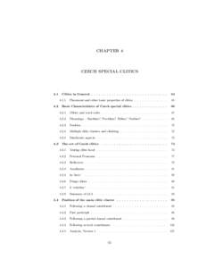 CHAPTER 4  CZECH SPECIAL CLITICS 4.1