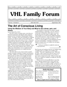 VHL Family Forum Volume 1, Number 3 ISSN[removed]September 1993