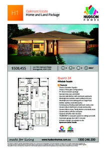 H1  Oakmont Estate Home and Land Package  $508,455