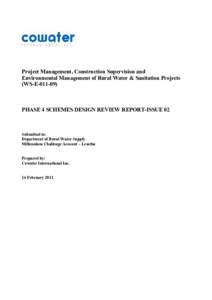 Project Management, Construction Supervision and Environmental Management of Rural Water & Sanitation Projects (WS-E[removed]PHASE 4 SCHEMES DESIGN REVIEW REPORT-ISSUE 02