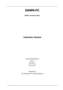 DAWN-FC DAWN - Framing Camera Calibration Pipeline  DA-FC-MPAE-RP-272