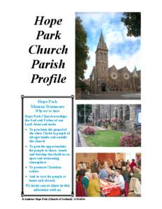 Hope Park Church Parish Profile Hope Park