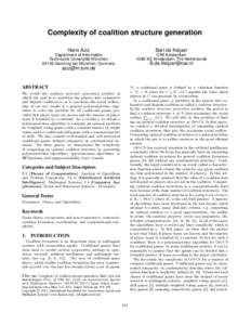 Mathematical optimization / Combinatorial optimization / Complexity classes / Game theory / NP-complete problems / Cooperative game / Core / P versus NP problem / NP-complete / Theoretical computer science / Computational complexity theory / Applied mathematics