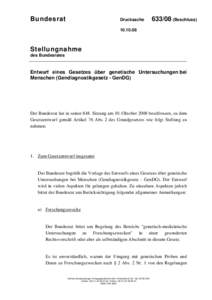 Bundesrat  DrucksacheBeschluss)