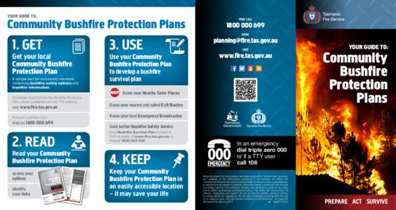 YOUR GUIDE TO:  Community Bushfire Protection Plans 1. GET