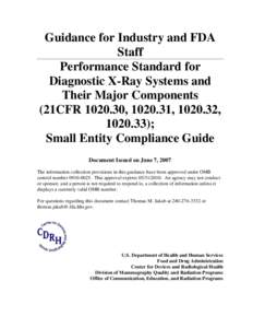 Attachment E CDRH Final Guidance Cover Sheet