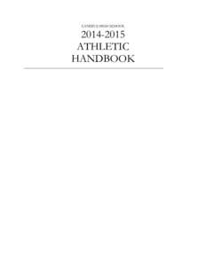 CANISIUS HIGH SCHOOLATHLETIC HANDBOOK