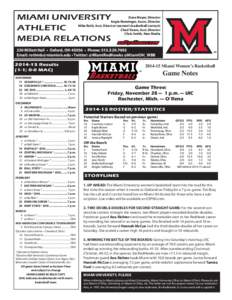 Miami RedHawks basketball / Millett Hall