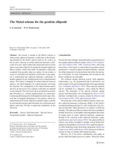 J Geod DOI[removed]s00190[removed]y ORIGINAL ARTICLE  The Meissl scheme for the geodetic ellipsoid