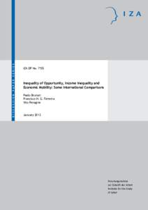 Inequality of Opportunity, Income Inequality and Economic Mobility: Some International Comparisons