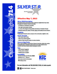 Charleston Heights 714  Specialized Transportation Access Routes  Effective May 7, 2013