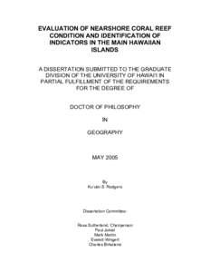 Coral reefs / Demography / Human geography / Physical geography / Ecosystems / Fisheries / Islands / Human impact on the environment