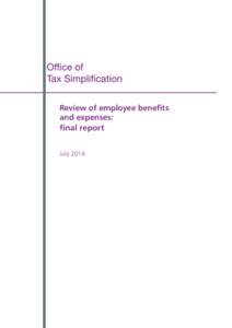 Review of employee benefits and expenses: final report