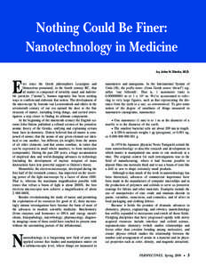 Nothing Could Be Finer: Nanotechnology in Medicine E  by John H. Dirckx, M.D.