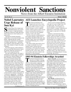 Nonviolent Sanctions News from the Albert Einstein Institution Vol. IV, No. 3  Winter[removed]