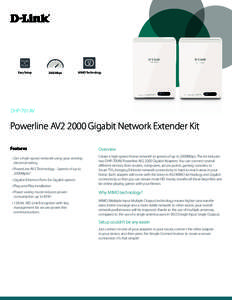 PLUG & PLAY Easy Setup  2000Mbps