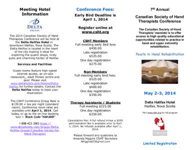 Meeting Hotel Information Conference Fees:  7th Annual