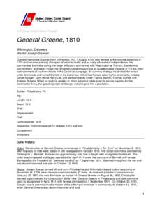 USRC General Greene, 1810