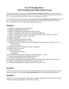 2002 Statistical and Information Forms