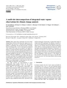 Atmos. Meas. Tech., 7, 2487–2512, 2014 www.atmos-meas-tech.netdoi:amt © Author(sCC Attribution 3.0 License.  A multi-site intercomparison of integrated water vapour