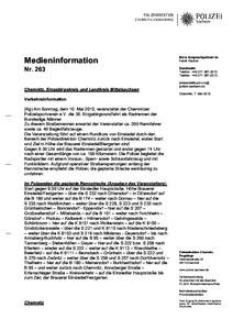 Medieninformation  Ihr/-e Ansprechpartner/-in Frank Fischer  Nr. 263