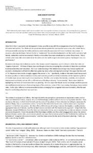 Forthcoming in  Handbook of Creative Cities  Ake Andersson, David Emmanuel Andersson, Charlotta Mellander (eds.)     DOES DENSITY MATTER? 