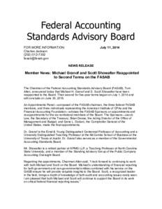 Governmental Accounting Standards Board / Governmental accounting / Financial Accounting Foundation / American Institute of Certified Public Accountants / Deferred maintenance / Accountancy / Self-regulatory organizations / Federal Accounting Standards Advisory Board