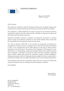 EUROPEAN COMMISSION  Brussels, 23.VII.2014 C[removed]final  Dear Chairman,