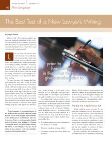 The Best Test of a New Lawyer’s Writing