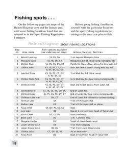 Fishing spots[removed]On the following pages are maps of the Haines/Skagway area and the Juneau area,