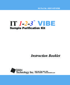 Idaho Technology / Sputum / Nucleic acid methods / Molecular biology / Biology / RNA extraction