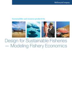 Sustainability and resource productivity  Design for Sustainable Fisheries — Modeling Fishery Economics  Date