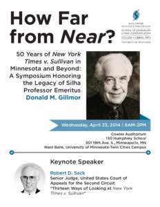 How Far from Near? 50 Years of New York Times v. Sullivan in Minnesota and Beyond: A Symposium Honoring