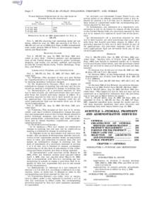 Page 7  TITLE 40—PUBLIC BUILDINGS, PROPERTY, AND WORKS TABLE SHOWING DISPOSITION OF ALL SECTIONS OF FORMER TITLE 40—Continued