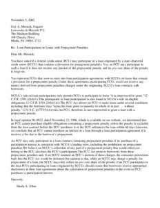 You have asked us and the Securities and Exchange Commission (SEC) if credit union service organizations (CUSOs) may enter int