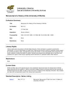 Wichita /  Kansas / Wichita State University / Emory Lindquist / Education in the United States / Sedgwick County /  Kansas / Kansas / Wichita metropolitan area