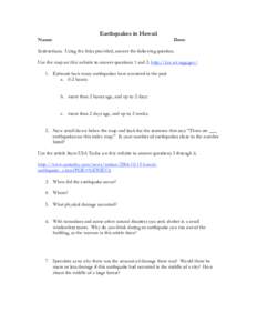 Tōhoku region / Geology / Mechanics / Iwate-Miyagi Nairiku earthquake / Natural disasters / Lake Kivu earthquake / Earthquakes in Japan / Hawaii earthquake / Earthquake