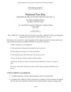 National Fast Day Text by Charles G. Finney from 