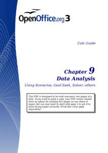 Calc Guide  9 Chapter Data Analysis