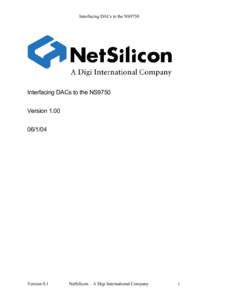 Interfacing DACs to the NS9750  Interfacing DACs to the NS9750 Version[removed]