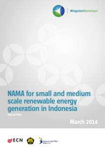 NAMA for small and medium scale renewable energy generation in Indonesia Concept Note  March 2014